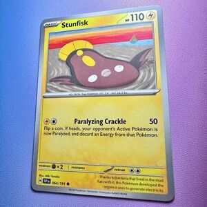 stunfisk - 064/191 (common) — pokemon: surging sparks